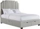 Elements International Harper Gray Queen Upholstered Storage Bed-0