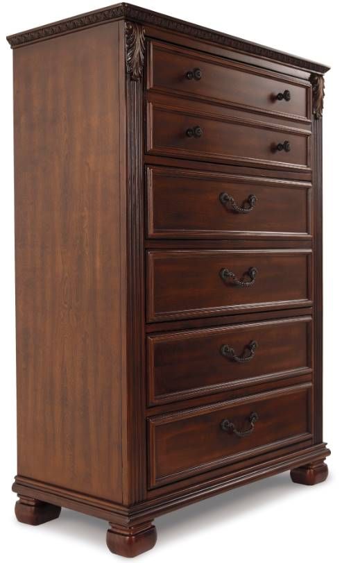 Signature Design by Ashley® Leahlyn 5-Piece Warm Brown Queen Panel Bed Set-3