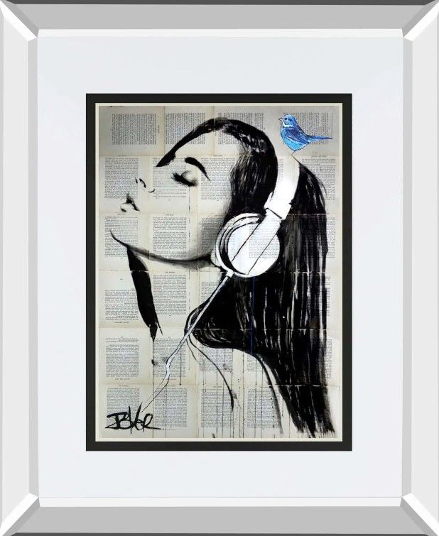 Classy Art Big Audio By Loui Jover Mirror Framed Wall Art-1