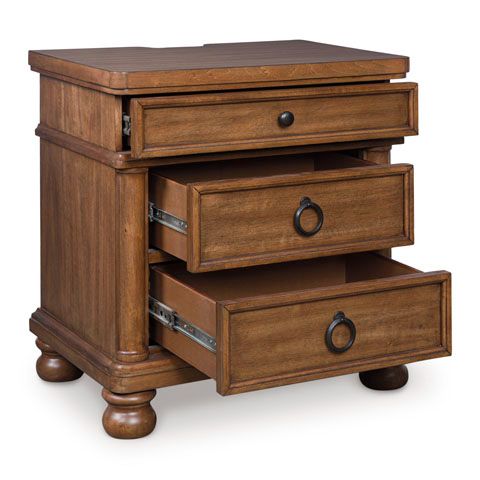 Signature Design by Ashley® Rowlenstown Brown 3-Drawer Nightstand-2