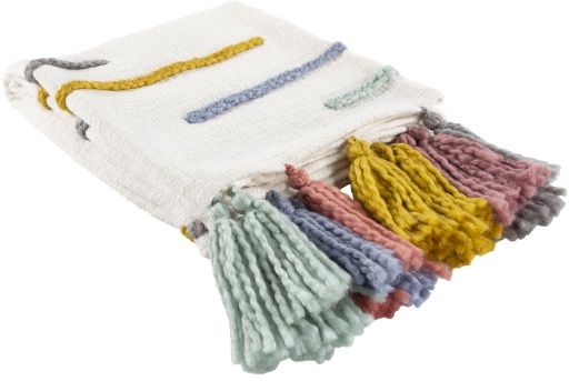 Surya Tybee Ivory 50"x60" Throw Blanket-2
