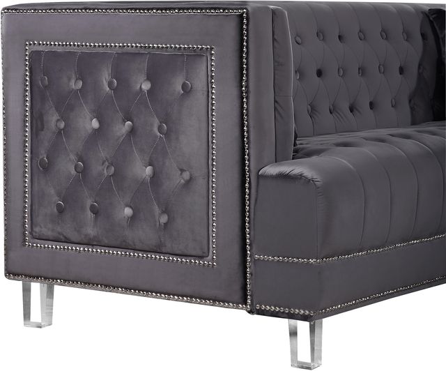 Meridian Furniture Lucas Grey Velvet Chair-1