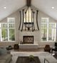 Cal® Lighting & Accessories Dali Iron/Light Oak Chandelier-2