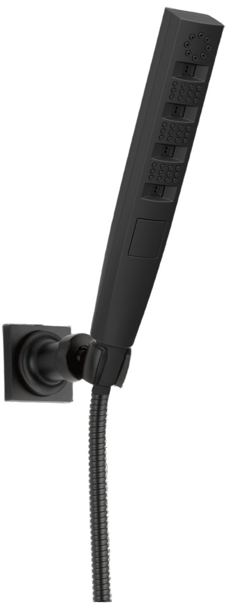Delta Universal Showering Matte Black H2Okinetic® 4-Setting Wall Mount Hand Shower-0