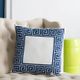 A & B Home Blue/White 20" Throw Pillow-1
