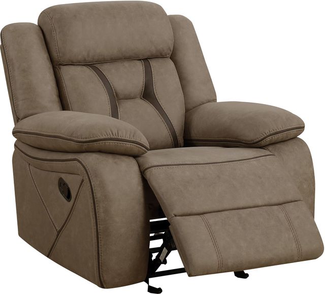 Coaster® Higgins Gray Glider Recliner-1