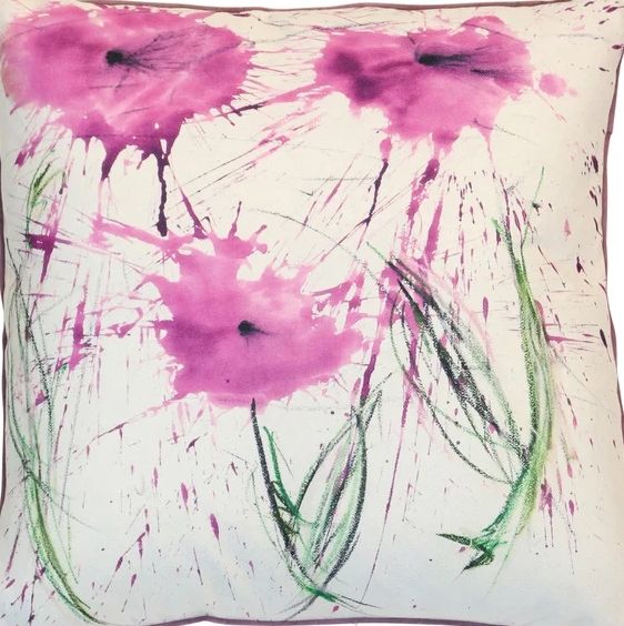 Stylecraft Austin Allen James Pink/White Designer Throw Pillow-1
