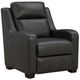 BarcaLounger® Ayden Elway Dark Gray Leather Power Recliner-0