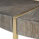 Uttermost® Taja Dark Walnut Accent Table with Brushed Brass Base-4