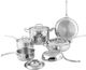 Thor Kitchen® 10-Piece Stainless Steel Tri-ply Cookware Set-1