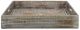 A & B Home Brown/Gray Mango Wood Carved Tray-0