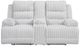 Signature Design by Ashley® Rhines Falls Alloy Dual Power Reclining Loveseat with Console-2