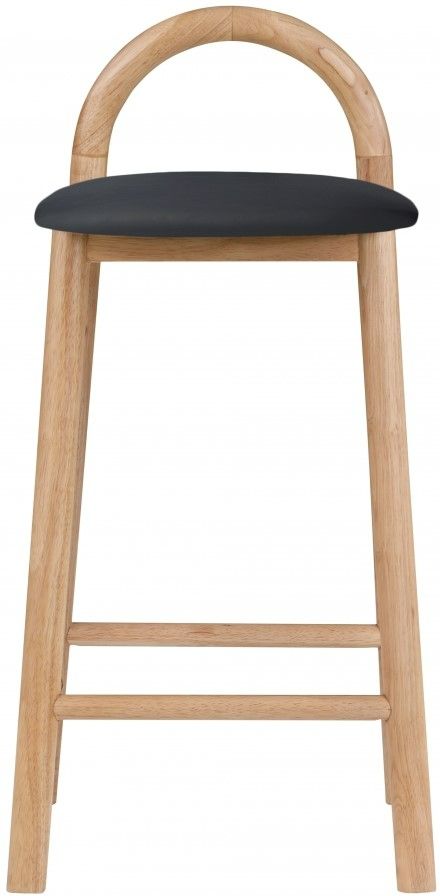 Meridian Furniture Calvin Black/Natural Vegan Leather Counter Stool-1