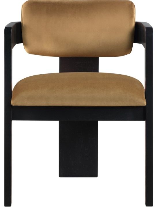 Meridian Furniture Sacha Saddle/Black Velvet Dining Chair-1