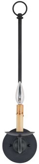 Currey & Company Saxon Zanzibar Black Single-Light Wall Sconce-2