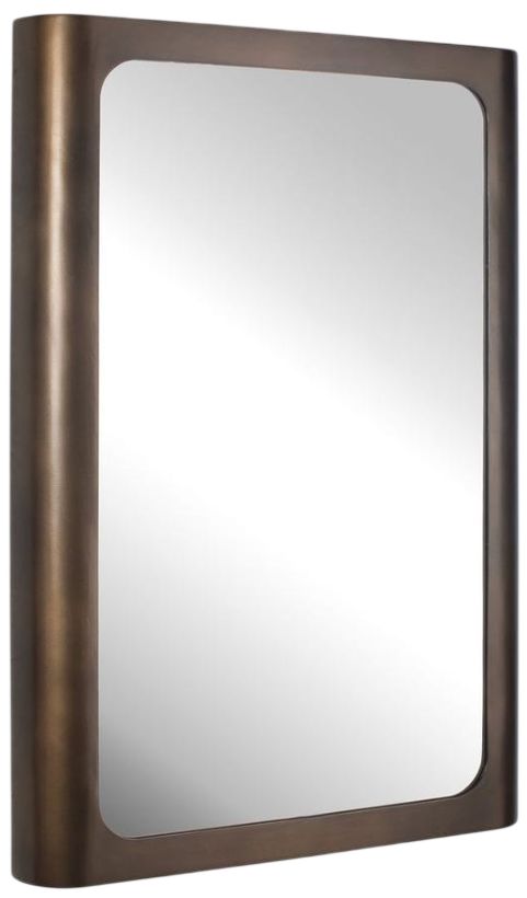 Uttermost® Fischer Gold Bronze Curved Edge Mirror-3