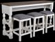 Horizon Home® Bay View 4-Piece Gray/Off-White Counter Height Dining Table Set-0