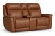 Flexsteel Trey Saddle Leather Triple Power Reclining Console Loveseat-0