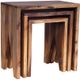 A & B Home Ayra 3-Piece Brown Nesting Table Set-1