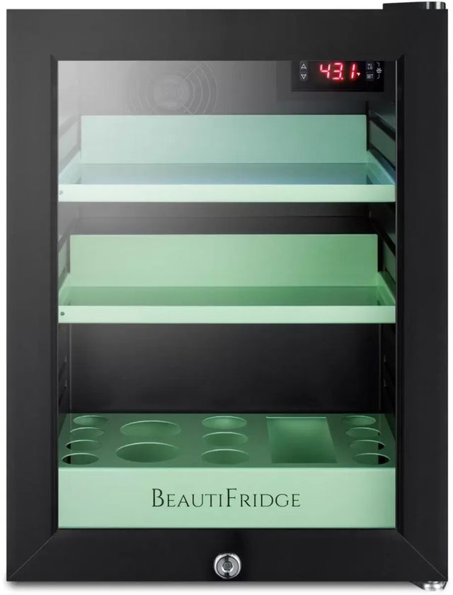 Summit® BeautiFridge 14" 0.9 Cu. Ft. Black Cosmetic Refrigerator-2