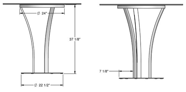Amisco Customizable Dalia Glass Top 38" Counter Height Table-2