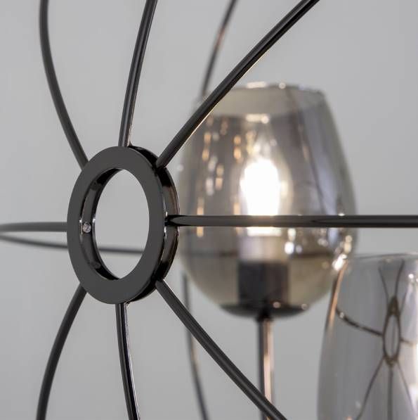YHD Black Chrome 6-Light Chandelier-4