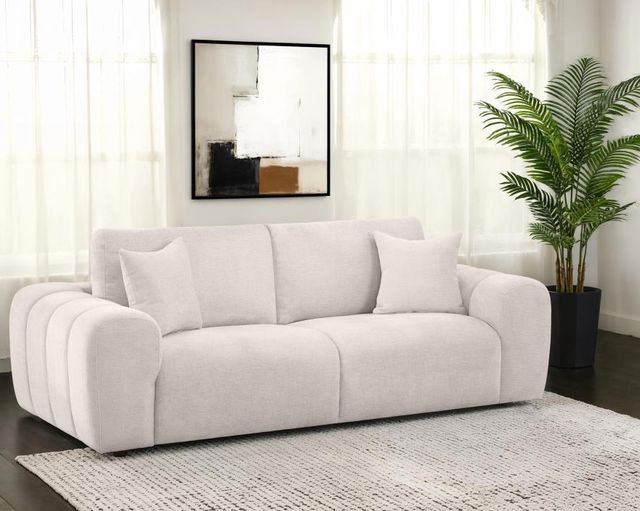 Coaster® Burnett Ivory Upholstered Sofa-1