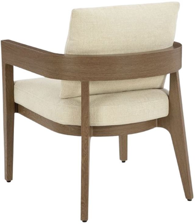 Signature Design by Ashley® Serene Bay 2-Piece Dark Brown/White Nuvella/Wooden Outdoor Dining Arm Chair-5