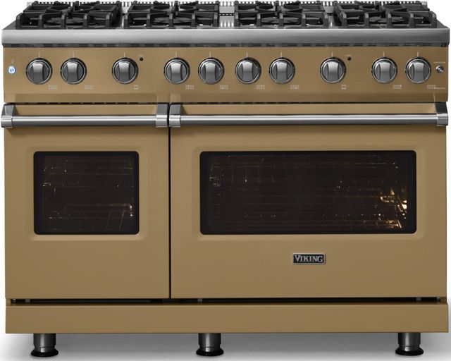 Viking® 5 Series 48" Golden Hour Pro Style Gas (LP) Range with Polished Chrome Trim-3