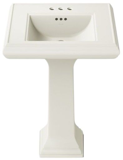 Kohler Memoirs® Classic Biscuit 24.25" x 20" 3-Holes Rectangular Pedestal Bathroom Sink-1