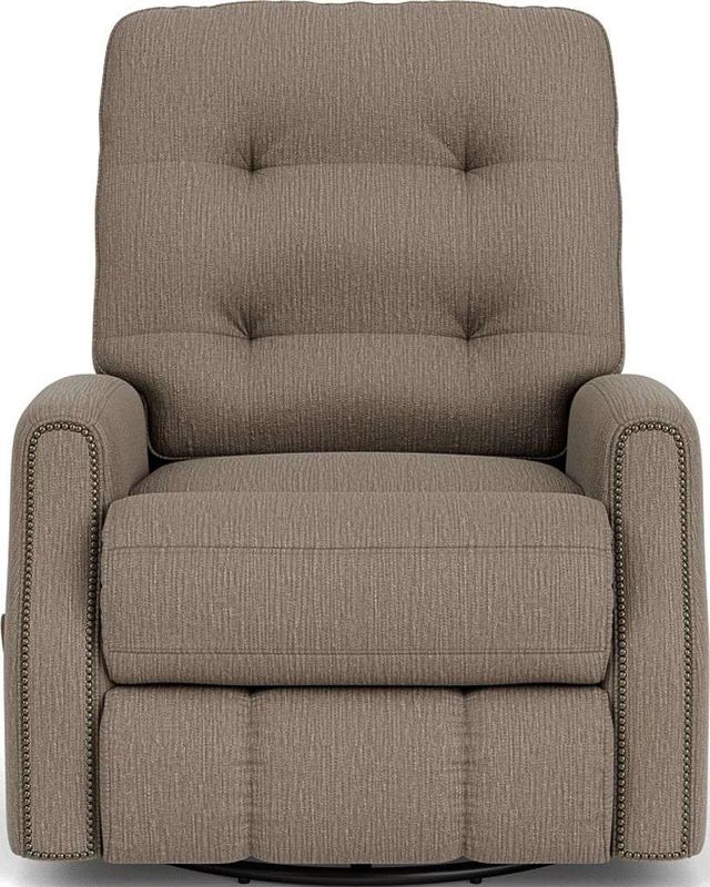 Flexsteel® Devon Brown Pewter Manual Swivel Gliding Recliner-1
