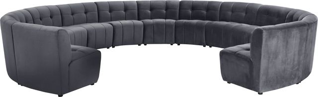Meridian Furniture Limitless 13-Piece Grey Velvet Modular Sectional-0