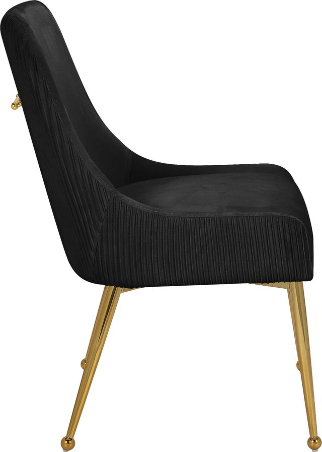 Meridian Furniture Ace Black/Gold Velvet Dining Chair-2