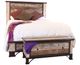International Furniture Direct Antique Brown California King Panel Bed-0