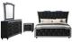 Coaster® Lorient 4-Piece Black Eastern King Bedroom Set-0