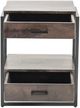Crestview Collection Beckett Brown Side Table with Black Frame-3