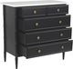 Moe's Home Collection Eleanor Black Chest with White Marble Top-1