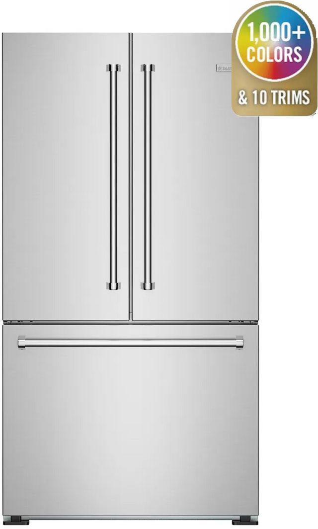 BlueStar® 36 in. 19.9 Cu. Ft. Stainless Steel Counter Depth French Door Refrigerator-0