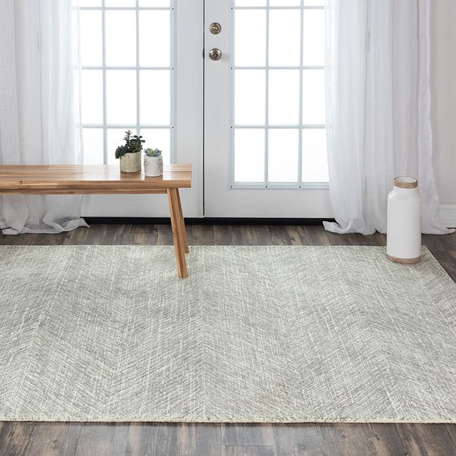 Rizzy Home Etchings Gray 5'x8' Rectangular Rug-4