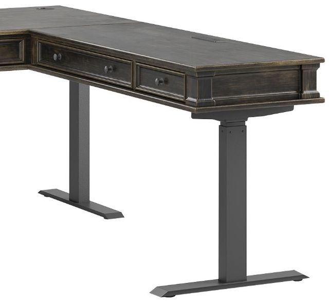 Martin Furniture Kingston Dark Chocolate Standing L-Desk-1
