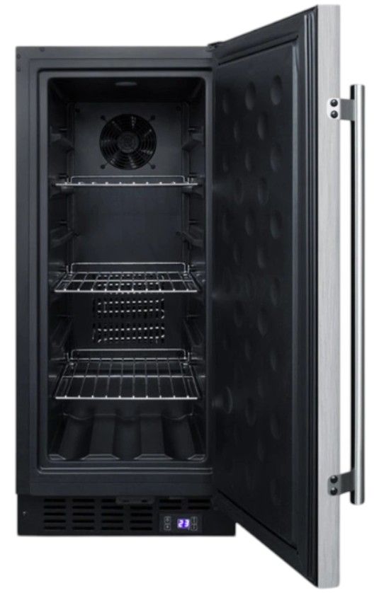 Summit® 15" 2.5 Cu. Ft. Stainless Steel Upright Freezer-1