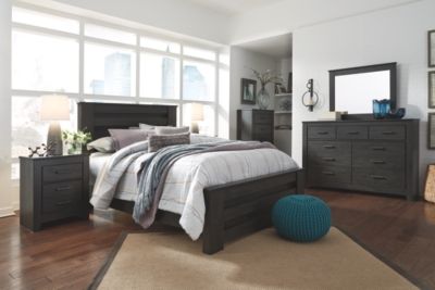 Signature Design by Ashley® Brinxton 2-Piece Charcoal Full Panel Headboard Set-3