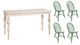  Crestview Collection Harvest 5-Piece Green/White Dining Set-0