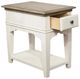 Riverside Furniture Myra Natural Chairside Table with Paperwhite Base-3