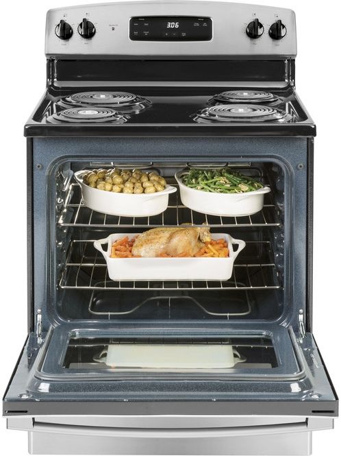 GE® 30" Stainless Steel Freestanding Electric Range-2