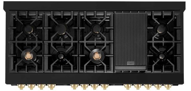 ZLINE Autograph Edition 60" Black Stainless Steel Pro Style Dual Fuel Range-3