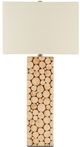 Currey & Company Mimosa Light Beige/Natural Tall Table Lamp-2