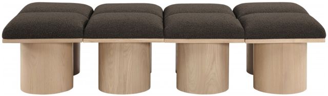 Meridian Furniture Pavilion 8-Piece Brown/Natural 72" Modular Bench Set-1