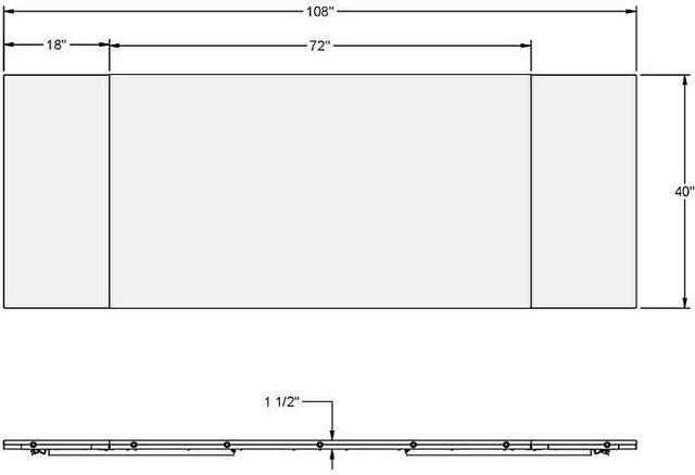 Amisco Customizable Amelia 108" Rectangular Extendable Table with Decorative Bolts, 2 Leaves and 1.5" Solid Birch Top-1