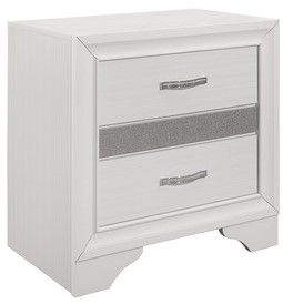 Mazin Furniture Luster White Night Stand-2